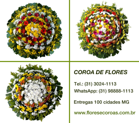 Coroa de flores Congonhas floricultura entrega coroas Congonhas MG